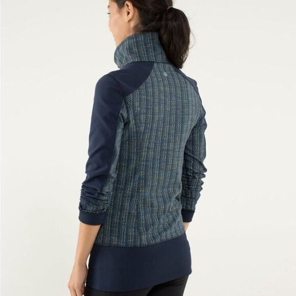 Lululemon Nice Asana Jacket Ziggy Wee August Inkwell Size 4 - Picture 3 of 13